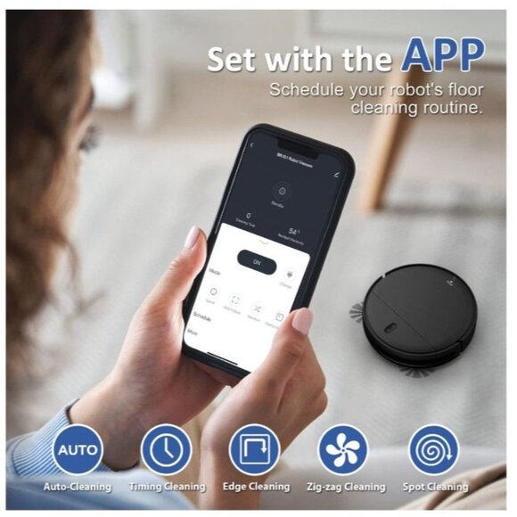 Smart Robotic Vacuum Cleaner - Black “Roomba” - Picture 4 of 13